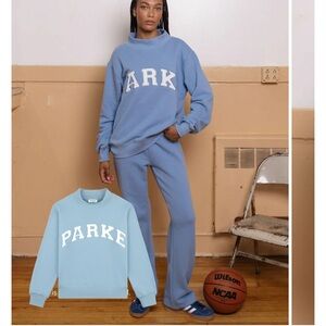 Blue 'PARKE' Sweatshirt mockneck